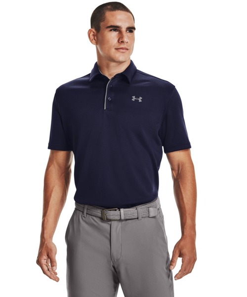 UNDER ARMOUR（アンダーアーマー）の「アンダーアーマー  UAテック ポロ（ポロシャツ・メンズ・グレー/オリーブ/ブラック/ホワイト/ネイビー・S/M/L/LL/3L）」の5枚目の写真