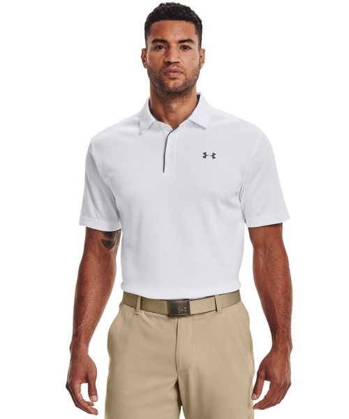UNDER ARMOUR（アンダーアーマー）の「アンダーアーマー  UAテック ポロ（ポロシャツ・メンズ・グレー/オリーブ/ブラック/ホワイト/ネイビー・S/M/L/LL/3L）」の2枚目の写真
