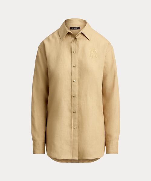 LAUREN RALPH LAUREN（ローレン ラルフ ローレン）の「リラックス フィット リネン シャツ（シャツ/ブラウス・レディース・ブラウン系6・S/M/L/XS/XXS）」の6枚目の写真