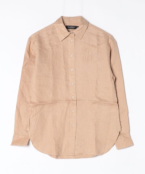 LAUREN RALPH LAUREN（ローレン ラルフ ローレン）の「リラックス フィット リネン シャツ（シャツ/ブラウス・レディース・ブラウン系6・S/M/L/XS/XXS）」の4枚目の写真