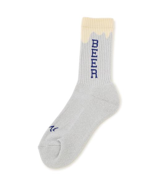 ROSTER SOX(ロスターソックス)の「ROSTER SOX/ロスターソックス/BEER SOX(ソックス/靴下・レディース・イエロー/グレー・1)」の1枚目の写真