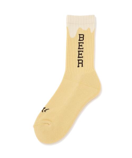 ROSTER SOX(ロスターソックス)の「ROSTER SOX/ロスターソックス/BEER SOX(ソックス/靴下・レディース・イエロー/グレー・1)」の2枚目の写真