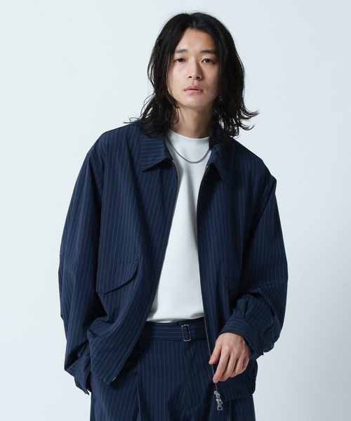 RAGEBLUE(レイジブルー)の「【LUXURY+EASY】OVER SIZE DRAPE ZIP JACKET / ラグイージージップブルゾン【セットアップ対応】(ブルゾン・メンズ・ネイビー/グレー/ブラック・MEDIUM/LARGE)」の3枚目の写真