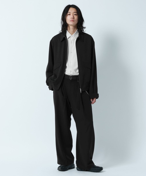 RAGEBLUE(レイジブルー)の「【LUXURY+EASY】OVER SIZE DRAPE ZIP JACKET / ラグイージージップブルゾン【セットアップ対応】(ブルゾン・メンズ・ネイビー/グレー/ブラック・MEDIUM/LARGE)」の4枚目の写真