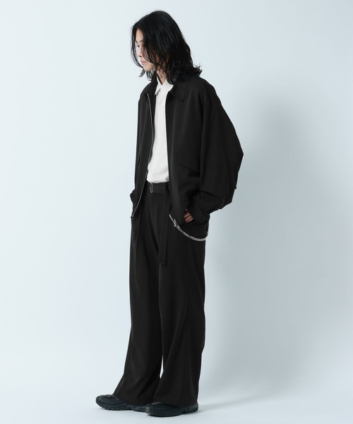 RAGEBLUE(レイジブルー)の「【LUXURY+EASY】OVER SIZE DRAPE ZIP JACKET / ラグイージージップブルゾン【セットアップ対応】(ブルゾン・メンズ・ネイビー/グレー/ブラック・MEDIUM/LARGE)」の5枚目の写真