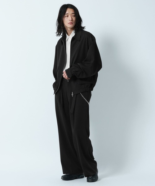 RAGEBLUE(レイジブルー)の「【LUXURY+EASY】OVER SIZE DRAPE ZIP JACKET / ラグイージージップブルゾン【セットアップ対応】(ブルゾン・メンズ・ネイビー/グレー/ブラック・MEDIUM/LARGE)」の6枚目の写真