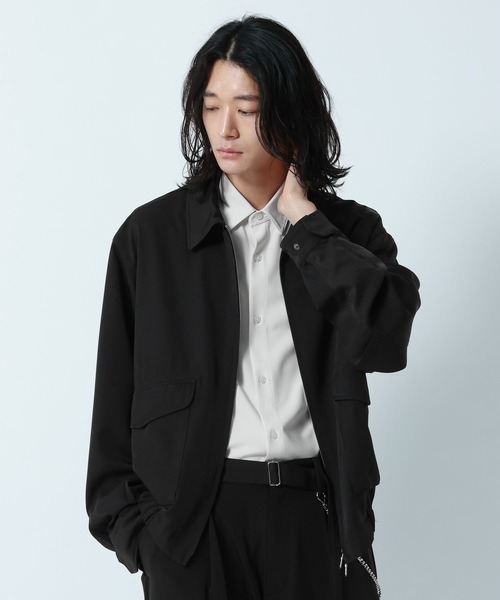 RAGEBLUE(レイジブルー)の「【LUXURY+EASY】OVER SIZE DRAPE ZIP JACKET / ラグイージージップブルゾン【セットアップ対応】(ブルゾン・メンズ・ネイビー/グレー/ブラック・MEDIUM/LARGE)」の8枚目の写真