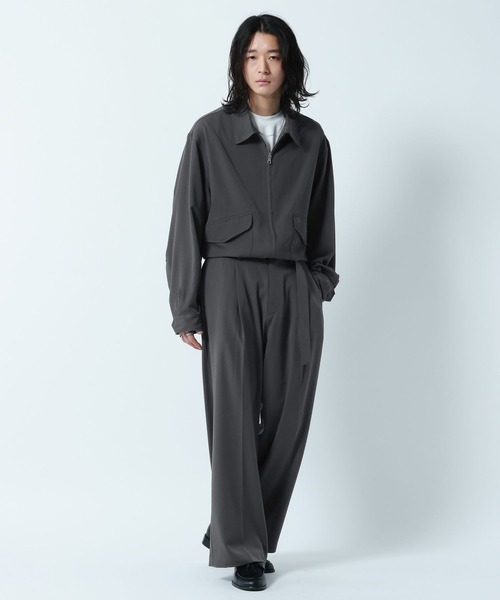 RAGEBLUE(レイジブルー)の「【LUXURY+EASY】OVER SIZE DRAPE ZIP JACKET / ラグイージージップブルゾン【セットアップ対応】(ブルゾン・メンズ・ネイビー/グレー/ブラック・MEDIUM/LARGE)」の11枚目の写真