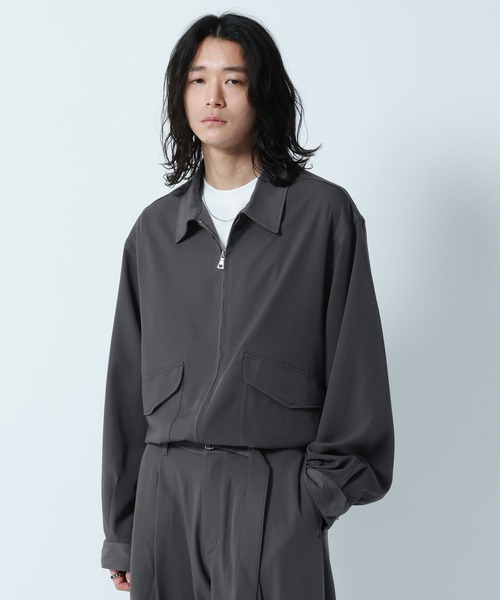 RAGEBLUE(レイジブルー)の「【LUXURY+EASY】OVER SIZE DRAPE ZIP JACKET / ラグイージージップブルゾン【セットアップ対応】(ブルゾン・メンズ・ネイビー/グレー/ブラック・MEDIUM/LARGE)」の12枚目の写真