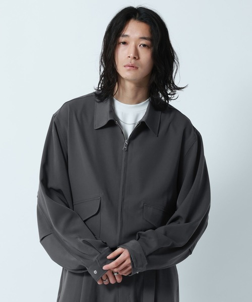 RAGEBLUE(レイジブルー)の「【LUXURY+EASY】OVER SIZE DRAPE ZIP JACKET / ラグイージージップブルゾン【セットアップ対応】(ブルゾン・メンズ・ネイビー/グレー/ブラック・MEDIUM/LARGE)」の13枚目の写真