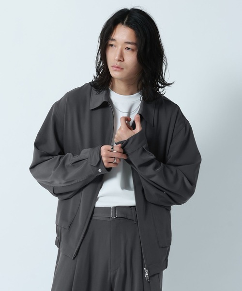 RAGEBLUE(レイジブルー)の「【LUXURY+EASY】OVER SIZE DRAPE ZIP JACKET / ラグイージージップブルゾン【セットアップ対応】(ブルゾン・メンズ・ネイビー/グレー/ブラック・MEDIUM/LARGE)」の16枚目の写真