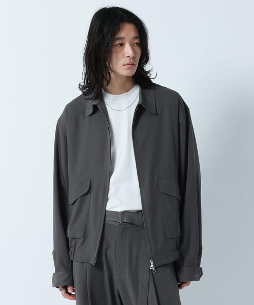 RAGEBLUE(レイジブルー)の「【LUXURY+EASY】OVER SIZE DRAPE ZIP JACKET / ラグイージージップブルゾン【セットアップ対応】(ブルゾン・メンズ・ネイビー/グレー/ブラック・MEDIUM/LARGE)」の17枚目の写真