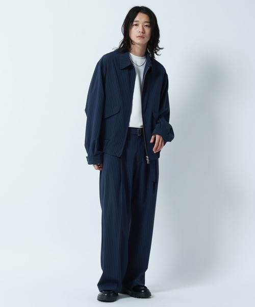RAGEBLUE(レイジブルー)の「【LUXURY+EASY】OVER SIZE DRAPE ZIP JACKET / ラグイージージップブルゾン【セットアップ対応】(ブルゾン・メンズ・ネイビー/グレー/ブラック・MEDIUM/LARGE)」の18枚目の写真