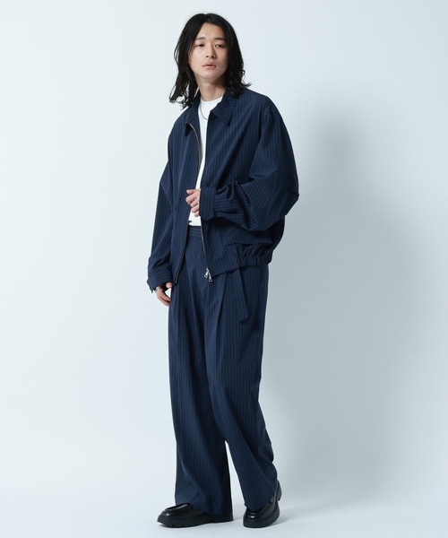 RAGEBLUE(レイジブルー)の「【LUXURY+EASY】OVER SIZE DRAPE ZIP JACKET / ラグイージージップブルゾン【セットアップ対応】(ブルゾン・メンズ・ネイビー/グレー/ブラック・MEDIUM/LARGE)」の19枚目の写真