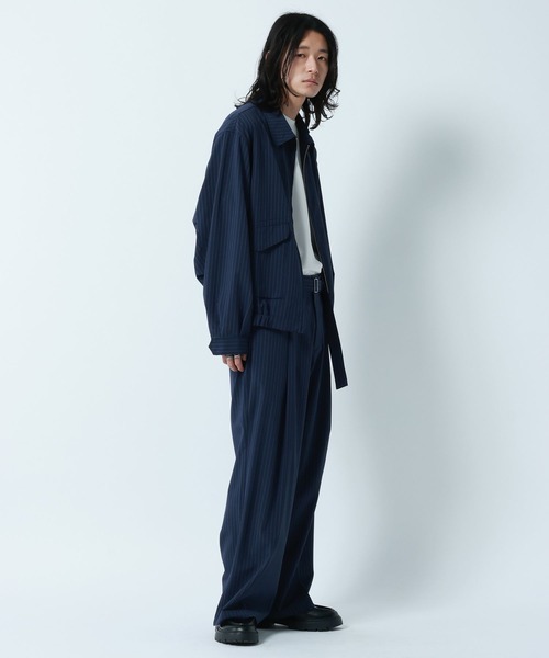 RAGEBLUE(レイジブルー)の「【LUXURY+EASY】OVER SIZE DRAPE ZIP JACKET / ラグイージージップブルゾン【セットアップ対応】(ブルゾン・メンズ・ネイビー/グレー/ブラック・MEDIUM/LARGE)」の20枚目の写真