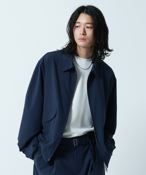 RAGEBLUE(レイジブルー)の「【LUXURY+EASY】OVER SIZE DRAPE ZIP JACKET / ラグイージージップブルゾン【セットアップ対応】(ブルゾン・メンズ・ネイビー/グレー/ブラック・MEDIUM/LARGE)」の21枚目の写真