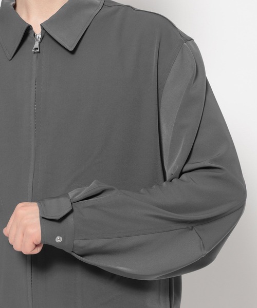 LUXURY+EASY】OVER SIZE DRAPE ZIP JACKET / ラグイージージップ