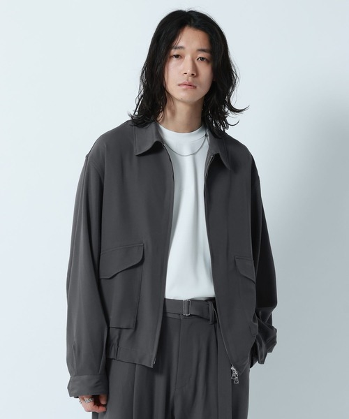 セール】【LUXURY+EASY】OVER SIZE DRAPE ZIP JACKET / ラグイージー