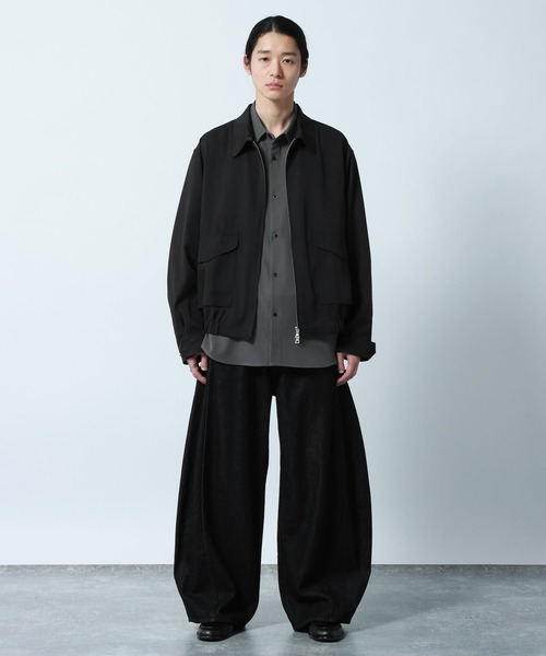 LUXURY+EASY】OVER SIZE DRAPE ZIP JACKET / ラグイージージップ