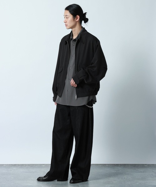 セール】【LUXURY+EASY】OVER SIZE DRAPE ZIP JACKET / ラグイージー