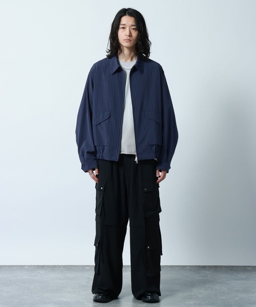 LUXURY+EASY】OVER SIZE DRAPE ZIP JACKET / ラグイージージップ