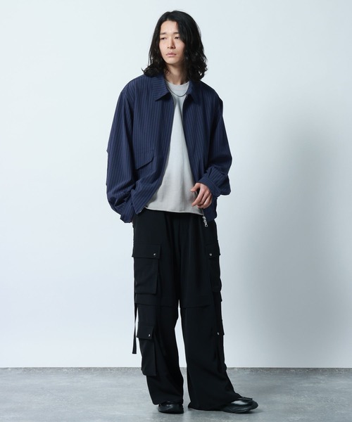 セール】【LUXURY+EASY】OVER SIZE DRAPE ZIP JACKET / ラグイージー