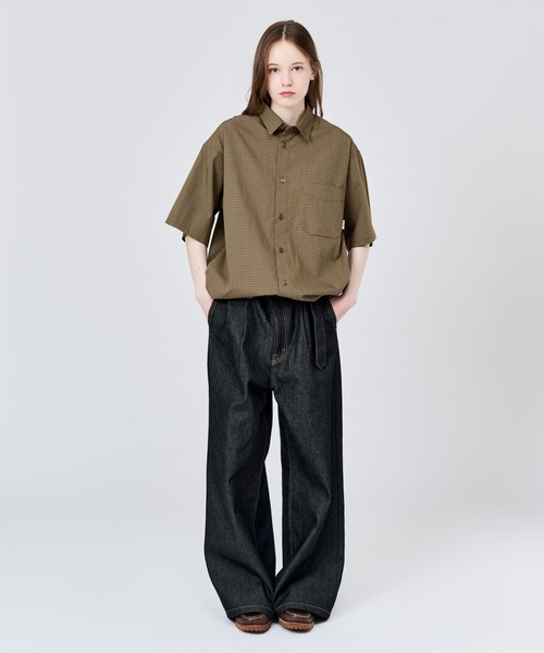WETTEMPT(ウィテンプト)の「MICRO CHECK S/S SHIRT / マイクロチェックS/Sシャツ(シャツ/ブラウス・メンズ・ブルー/ネイビー/ブラウン・SMALL/MEDIUM/LARGE)」の11枚目の写真