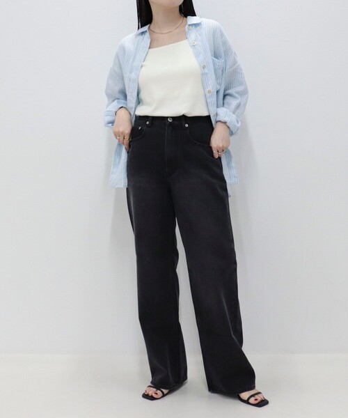 fredy emue（フレディエミュ）の「【@sora_522m企画】スクエアネックコンパクトTシャツ（Tシャツ/カットソー・レディース・オフホワイト/ブラック/カーキ・38）」の11枚目の写真