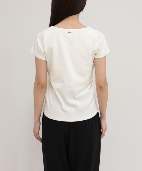 fredy emue（フレディエミュ）の「【@sora_522m企画】スクエアネックコンパクトTシャツ（Tシャツ/カットソー・レディース・オフホワイト/ブラック/カーキ・38）」の22枚目の写真