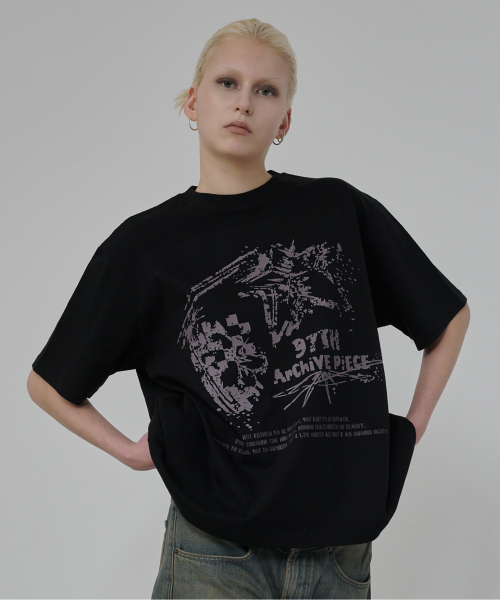 DEARMYDEER(ディアマイディア)の「プラントグラフィックTシャツ(ブラック)(Tシャツ/カットソー・レディース・その他・FREE)」の2枚目の写真