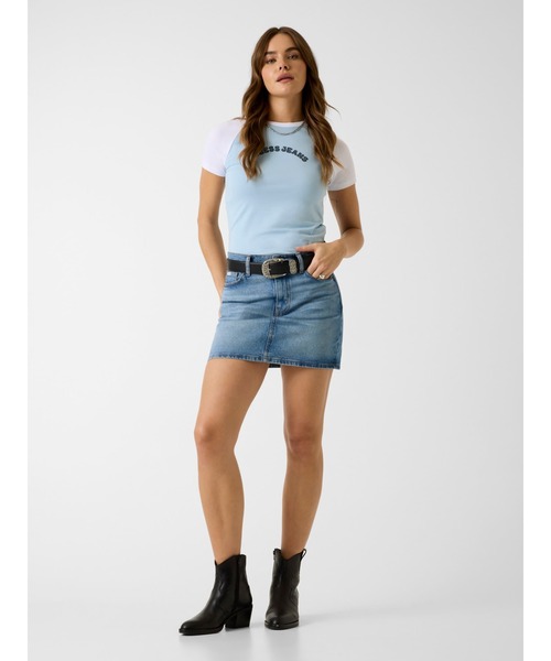 GUESS JEANS(ゲスジーンズ)の「GUESS JEANS SLIM Raglan Piping Tee Tシャツ ロゴTシャツ(Tシャツ/カットソー・レディース・ライトブルー/ホワイト/ブラック・SMALL/X-SMALL/LARGE/MEDIUM)」の12枚目の写真