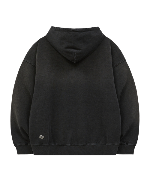 HOODHOOD(フッドフッド)の「クローバーロゴアプリケウォッシングデニムフードジップアップブラック(パーカー・レディース・その他・1/2/3)」の6枚目の写真