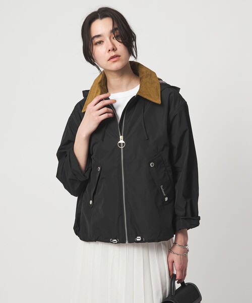 Barbour（バブアー）の「【WEB限定】＜Barbour＞Weaver シャワープルーフ ジャケット（カバーオール・レディース・オリーブ/ブラック・34）」の2枚目の写真
