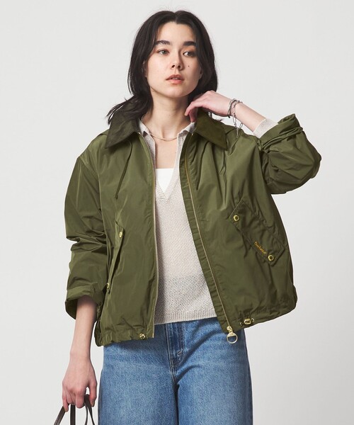 Barbour（バブアー）の「【WEB限定】＜Barbour＞Weaver シャワープルーフ ジャケット（カバーオール・レディース・オリーブ/ブラック・34）」の8枚目の写真