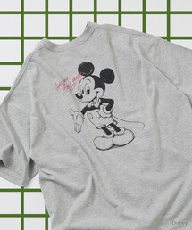 限定展開 DISNEY/ディズニー/ミッキーマウス/バックプリント クルーネックTシャツ/ART SIGN
