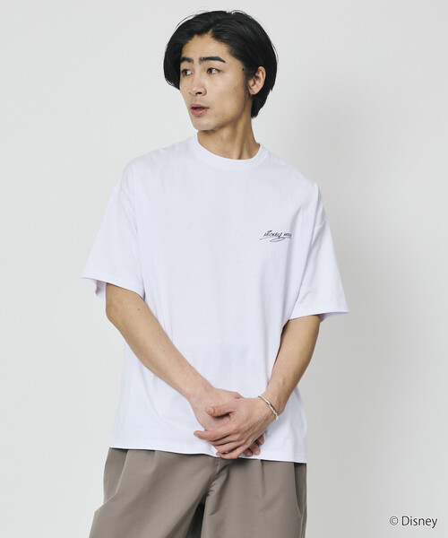 FREAK'S STORE(フリークスストア)の「限定展開 DISNEY/ディズニー/ミッキーマウス/バックプリント クルーネックTシャツ/ART SIGN(Tシャツ/カットソー・メンズ・ホワイト/ピンク/アッシュグレー/杢グレー・SMALL/MEDIUM/LARGE)」の6枚目の写真