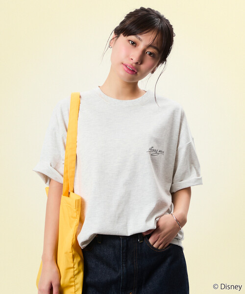 FREAK'S STORE(フリークスストア)の「限定展開 DISNEY/ディズニー/ミッキーマウス/バックプリント クルーネックTシャツ/ART SIGN(Tシャツ/カットソー・メンズ・ホワイト/ピンク/アッシュグレー/杢グレー・SMALL/MEDIUM/LARGE)」の11枚目の写真