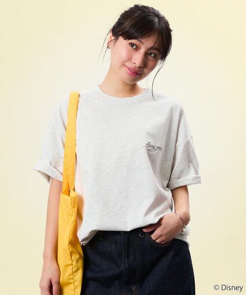 FREAK'S STORE(フリークスストア)の「限定展開 DISNEY/ディズニー/ミッキーマウス/バックプリント クルーネックTシャツ/ART SIGN(Tシャツ/カットソー・メンズ・ホワイト/ピンク/アッシュグレー/杢グレー・SMALL/MEDIUM/LARGE)」の12枚目の写真
