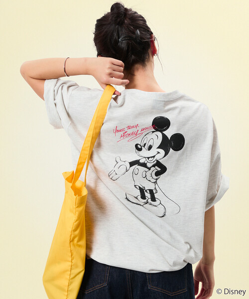 FREAK'S STORE(フリークスストア)の「限定展開 DISNEY/ディズニー/ミッキーマウス/バックプリント クルーネックTシャツ/ART SIGN(Tシャツ/カットソー・メンズ・ホワイト/ピンク/アッシュグレー/杢グレー・SMALL/MEDIUM/LARGE)」の17枚目の写真