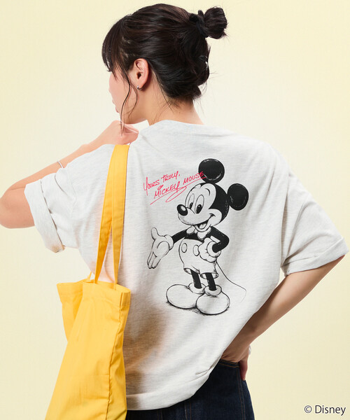FREAK'S STORE(フリークスストア)の「限定展開 DISNEY/ディズニー/ミッキーマウス/バックプリント クルーネックTシャツ/ART SIGN(Tシャツ/カットソー・メンズ・ホワイト/ピンク/アッシュグレー/杢グレー・SMALL/MEDIUM/LARGE)」の18枚目の写真