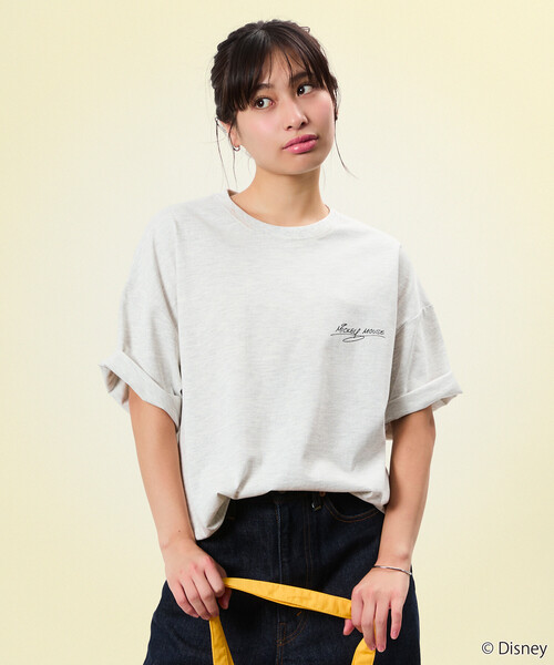 FREAK'S STORE(フリークスストア)の「限定展開 DISNEY/ディズニー/ミッキーマウス/バックプリント クルーネックTシャツ/ART SIGN(Tシャツ/カットソー・メンズ・ホワイト/ピンク/アッシュグレー/杢グレー・SMALL/MEDIUM/LARGE)」の20枚目の写真