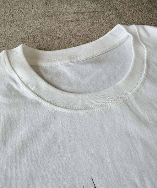 pyornim(ピョルニム)の「【26年春夏新作】コットン 手書きイラストプリント オーバーサイズ Tシャツ(Tシャツ/カットソー・レディース・ホワイト/グレー・L)」の6枚目の写真