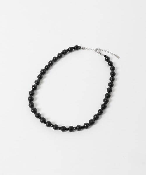 SMELLY（スメリー）の「ステンレスブラックウッドビーズネックレス（ネックレス・レディース・ブラック・-）」の6枚目の写真