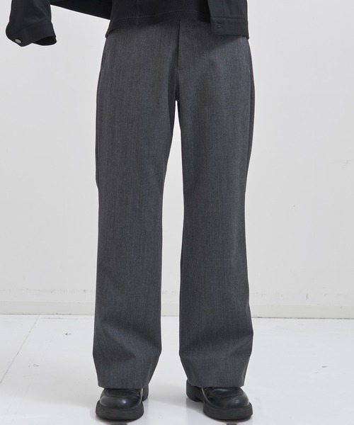 CONZ（コンズ）の「trim fit trousers straight/新型パンツ/セットアップ/NVRFRGT（スラックス・メンズ・ダークグレー/ブラック/ストライプ・3/2/1）」の14枚目の写真