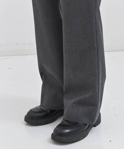 CONZ（コンズ）の「trim fit trousers straight/新型パンツ/セットアップ/NVRFRGT（スラックス・メンズ・ダークグレー/ブラック/ストライプ・3/2/1）」の17枚目の写真
