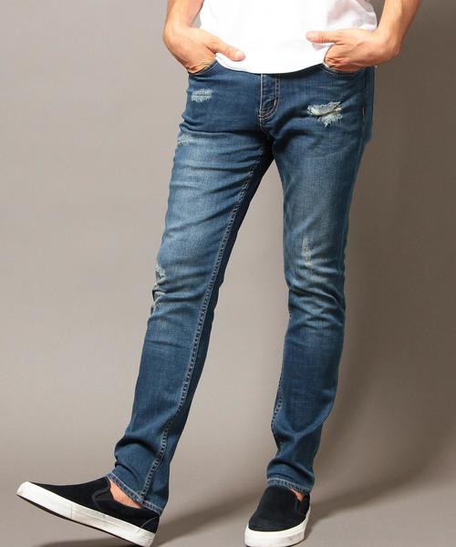 BEAUTY&YOUTH UNITED ARROWS（ビューティーアンドユースユナイテッドアローズ）の「【WEB限定】bｙ ∴ クラッシュデニム スキニー パンツ ◆（デニムパンツ・メンズ・ブラック/ネイビー/コバルトブルー・MEDIUM/LARGE/SMALL）」の13枚目の写真