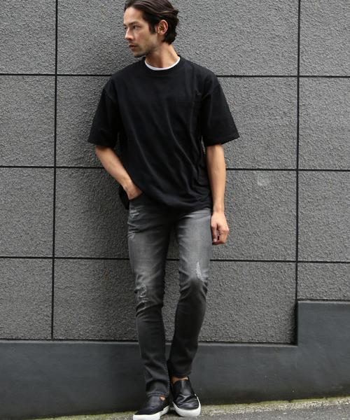 BEAUTY&YOUTH UNITED ARROWS（ビューティーアンドユースユナイテッドアローズ）の「【WEB限定】bｙ ∴ クラッシュデニム スキニー パンツ ◆（デニムパンツ・メンズ・ブラック/ネイビー/コバルトブルー・MEDIUM/LARGE/SMALL）」の10枚目の写真