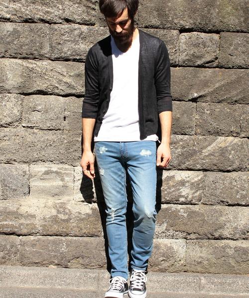 BEAUTY&YOUTH UNITED ARROWS（ビューティーアンドユースユナイテッドアローズ）の「【WEB限定】bｙ ∴ クラッシュデニム スキニー パンツ ◆（デニムパンツ・メンズ・ブラック/ネイビー/コバルトブルー・MEDIUM/LARGE/SMALL）」の18枚目の写真