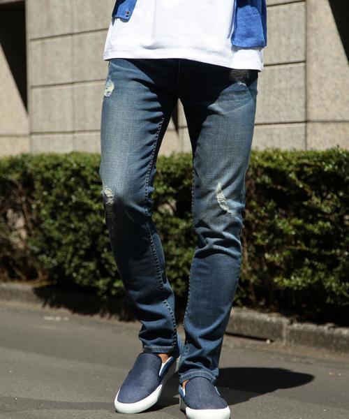 BEAUTY&YOUTH UNITED ARROWS（ビューティーアンドユースユナイテッドアローズ）の「【WEB限定】bｙ ∴ クラッシュデニム スキニー パンツ ◆（デニムパンツ・メンズ・ブラック/ネイビー/コバルトブルー・MEDIUM/LARGE/SMALL）」の20枚目の写真