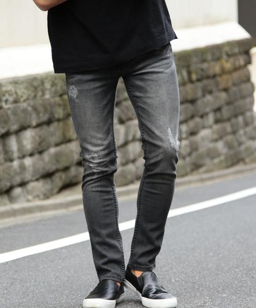 BEAUTY&YOUTH UNITED ARROWS（ビューティーアンドユースユナイテッドアローズ）の「【WEB限定】bｙ ∴ クラッシュデニム スキニー パンツ ◆（デニムパンツ・メンズ・ブラック/ネイビー/コバルトブルー・MEDIUM/LARGE/SMALL）」の21枚目の写真